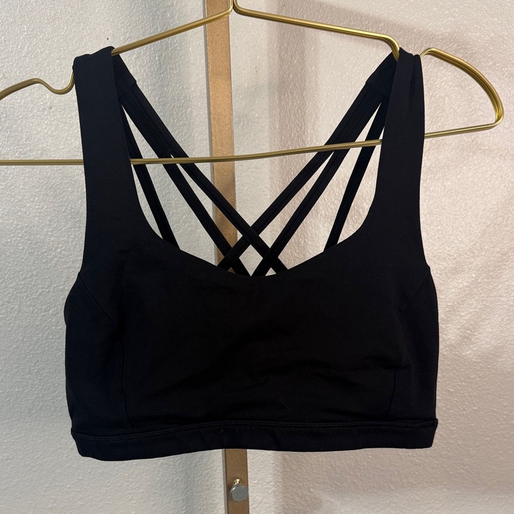 Lululemon- Women's Black Strappy Sports Bra- Size 8